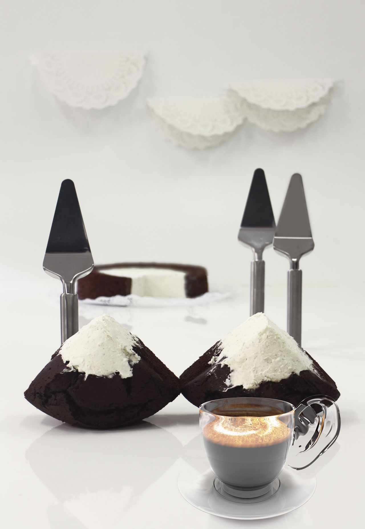 Chocolate Mousse Cake With Cream Twin Peaks
