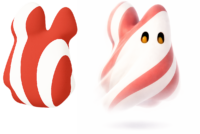 tras doble logo de palomita de maíz